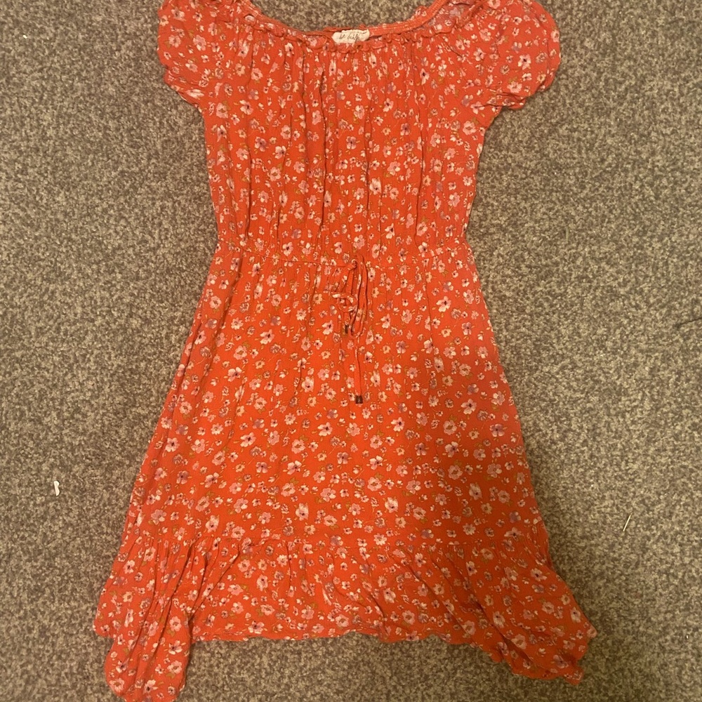 Womens Orange Spring Dress